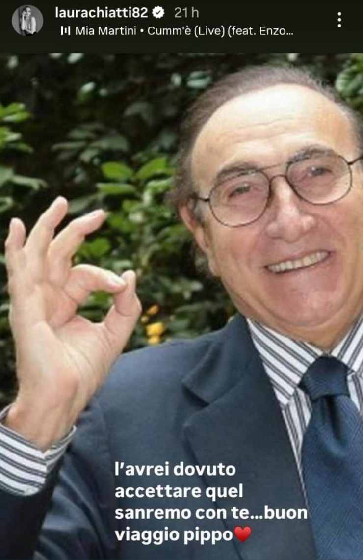 Storia Instagram di Laura Chiatti su Pippo Baudo