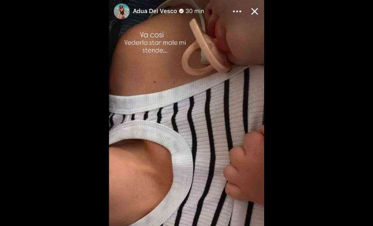 adua del vesco con la bambina