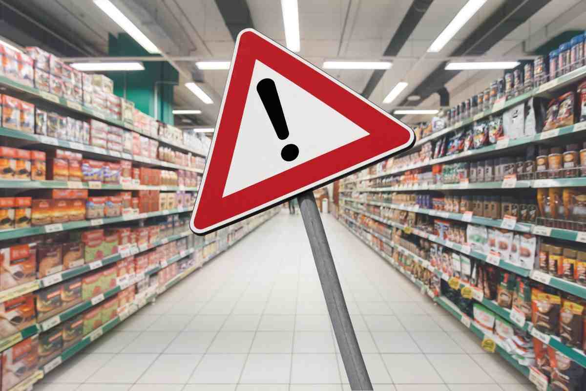 corsie supermercato segnale pericolo