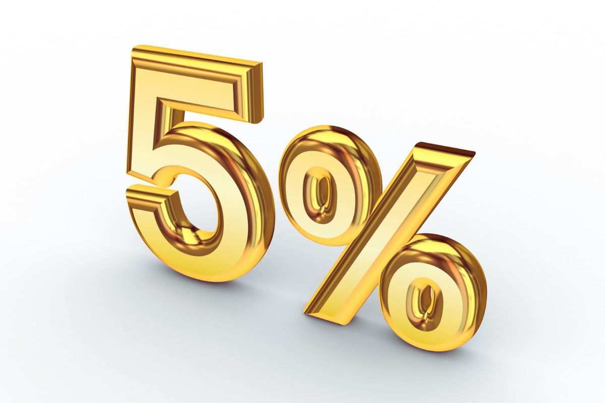 5%