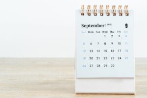 calendario settembre