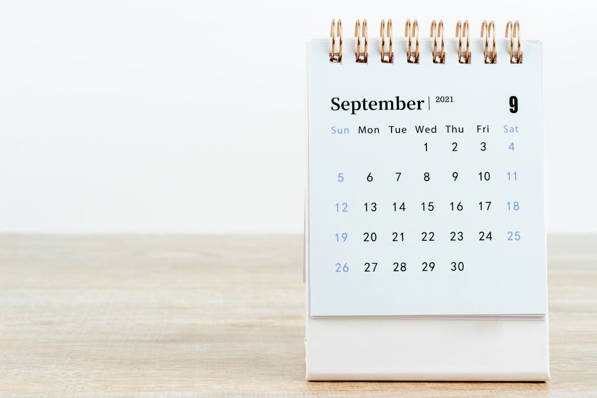 calendario settembre