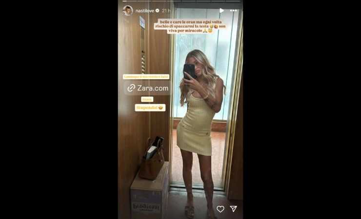 chiara nasti in ascensore