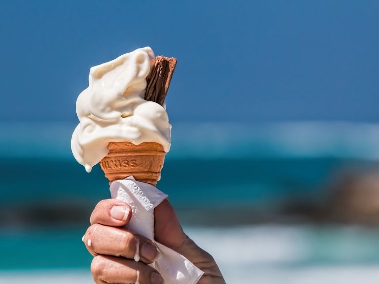 cono gelato in primo piano