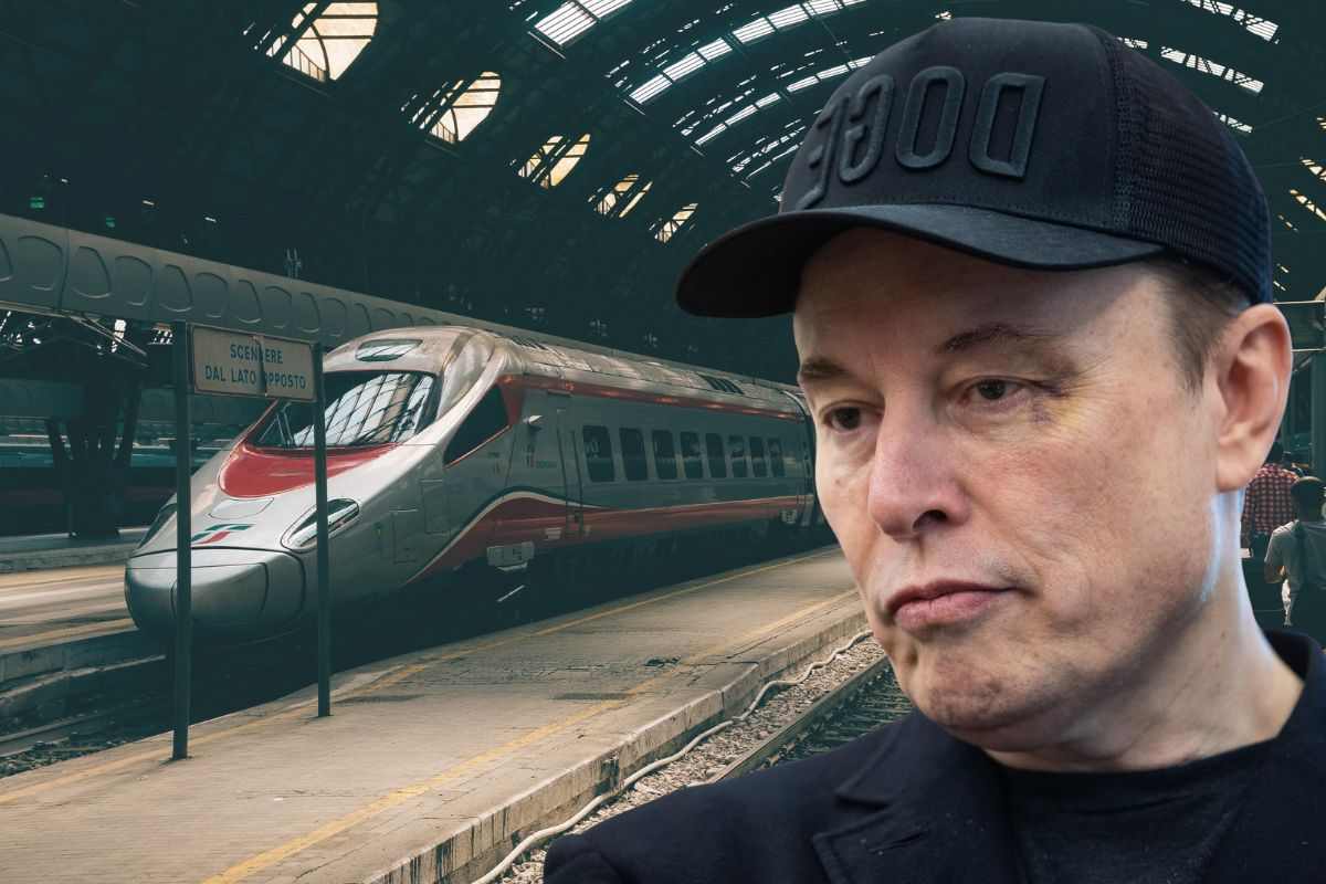 elon musk e un treno