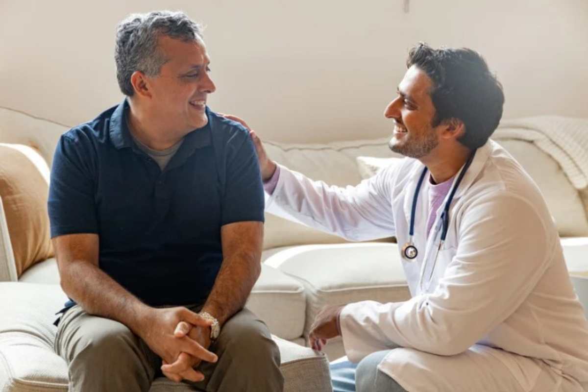 Uomo dal medico