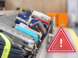 bagagli in aeroporto simbolo attenzione