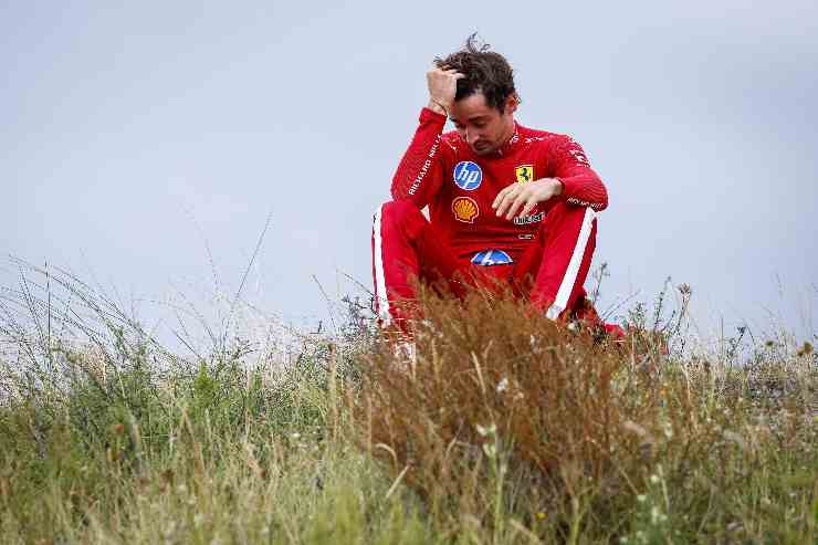 Leclerc deluso dopo l'incidente nel GP d'Olanda