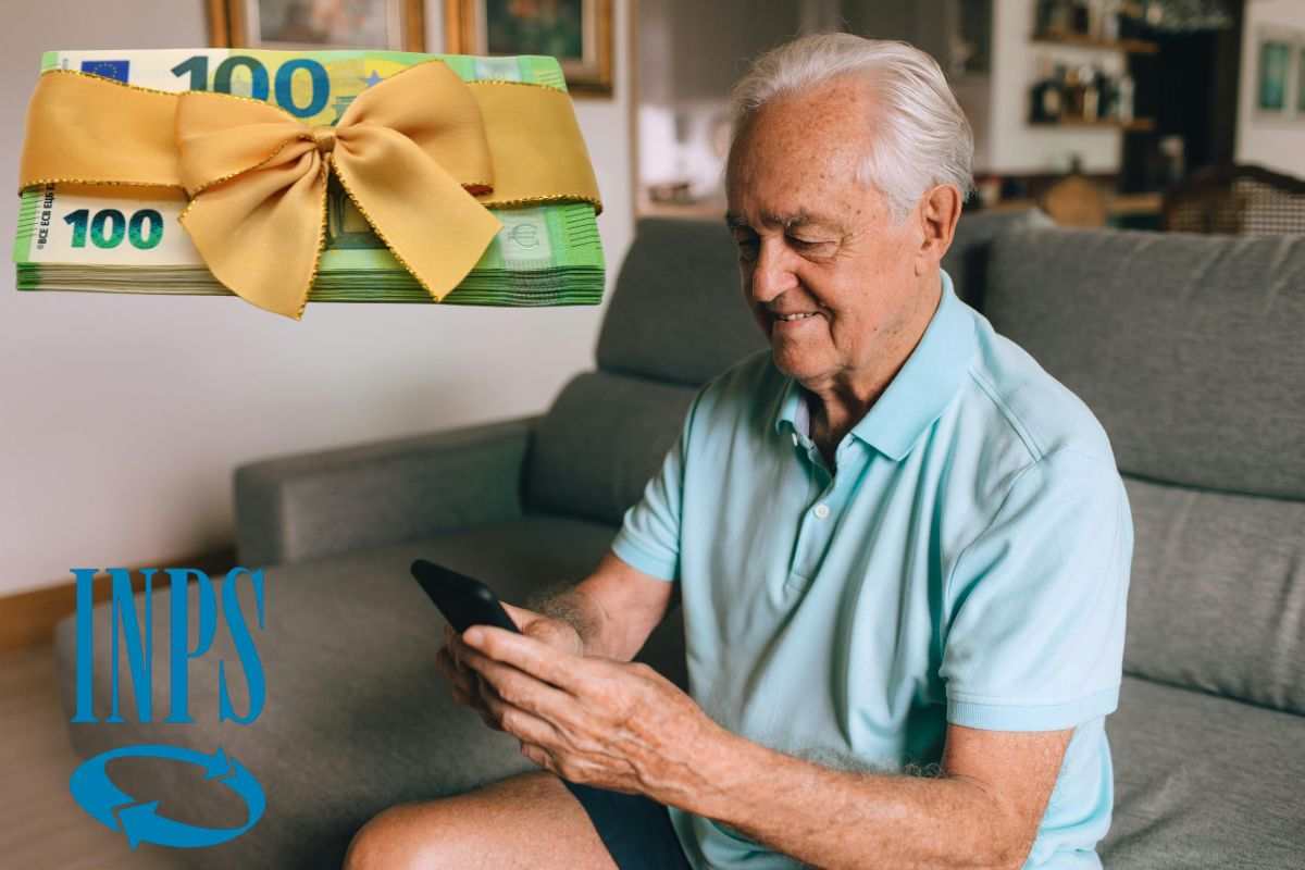 pensionato felice per l'aumento della pensione Inps 