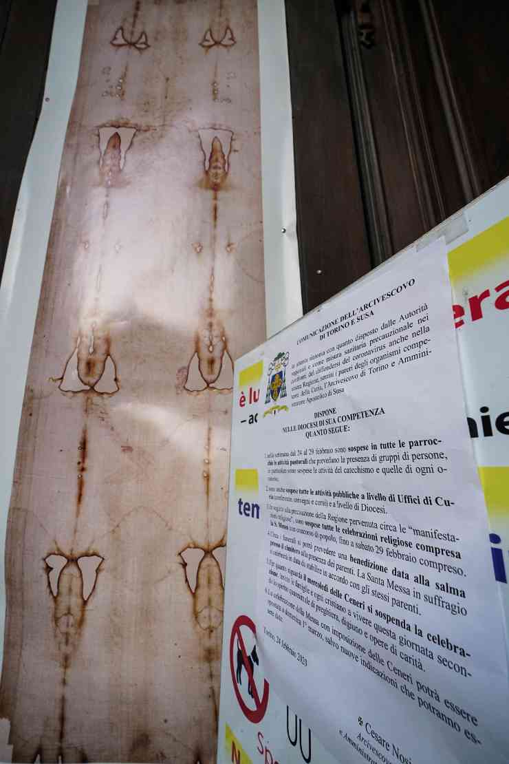 Sacra Sindone esposta nel museo