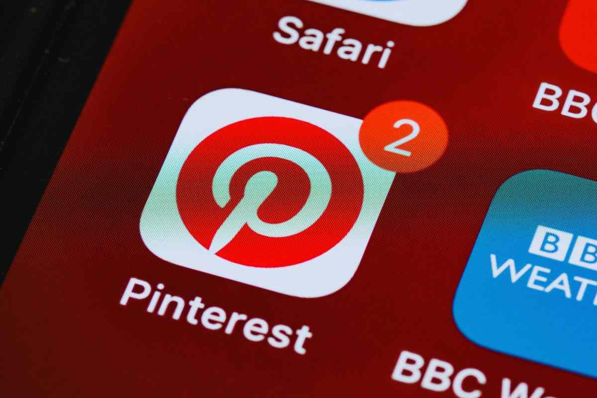Il logo dell'app Pinterest