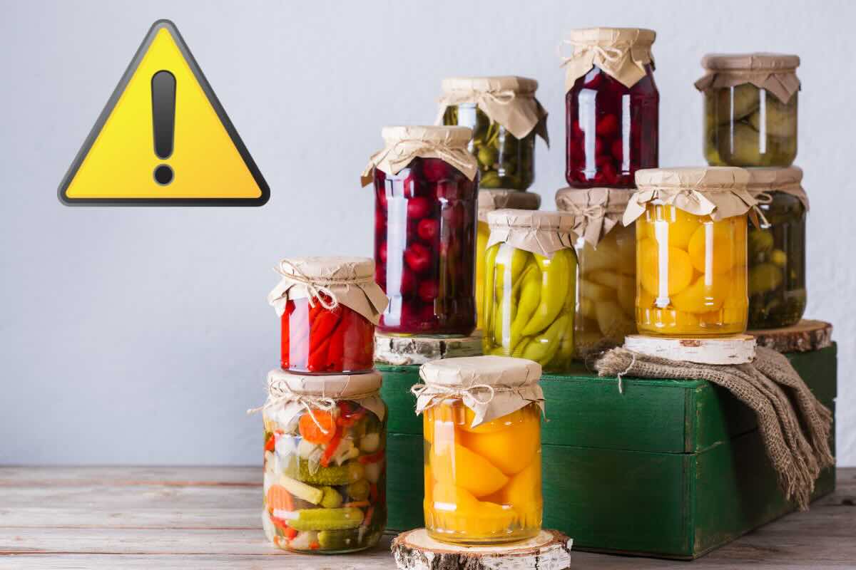 barattoli conserve, segnale attenzione 