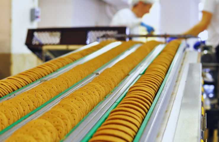 biscotti catena di montaggio