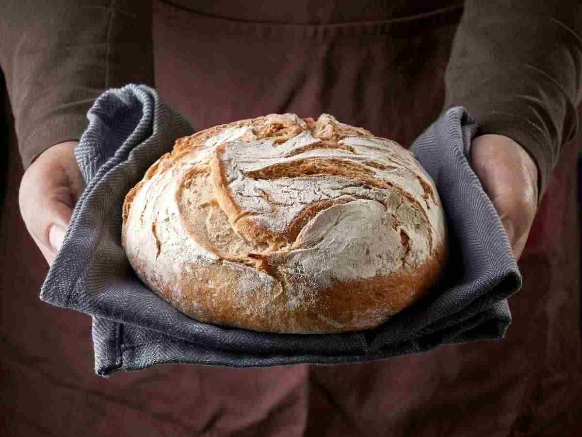 pagnotta di pane su canovaccio