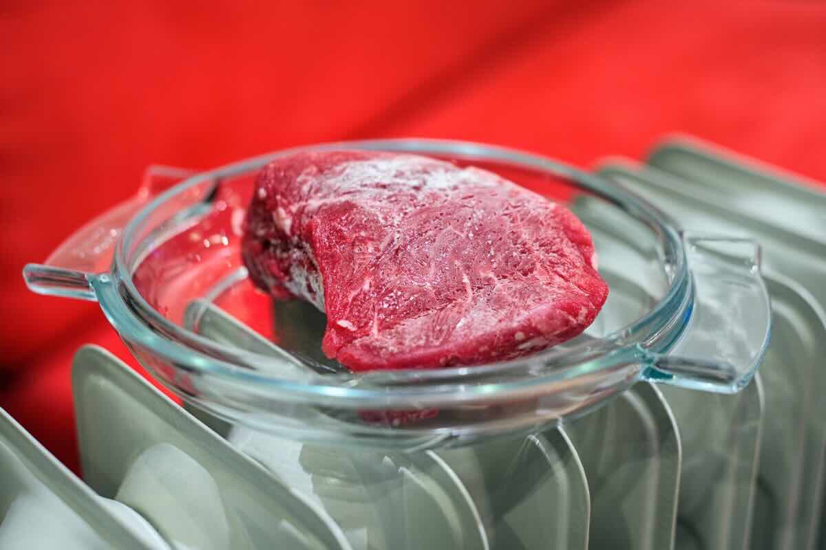 scongelare carne sul microonde