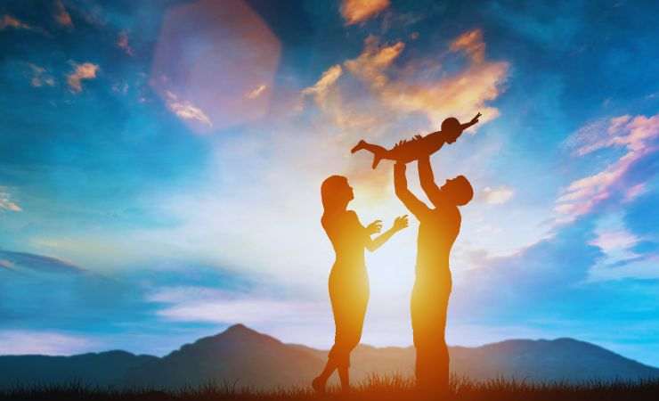 famiglia in ombra