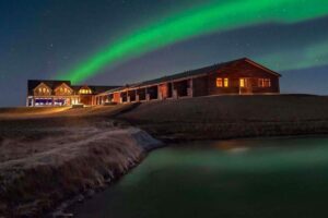 Aurora Boreale su baita