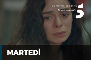 una donna in lacrime
