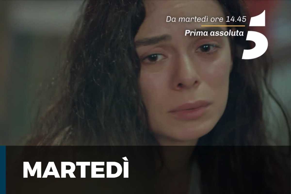 una donna in lacrime
