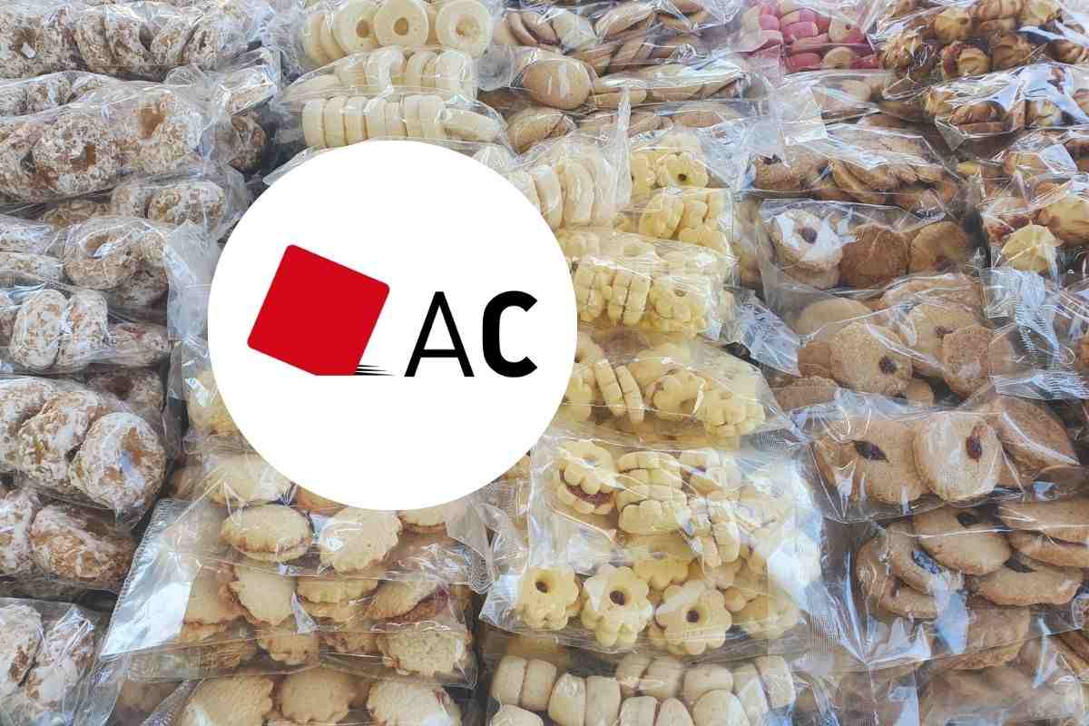 biscotti in sacchetti e logo altro consumo
