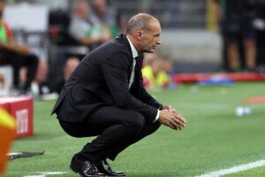 max allegri accovacciato