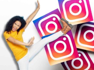 donna felice sfondo loghi instagram