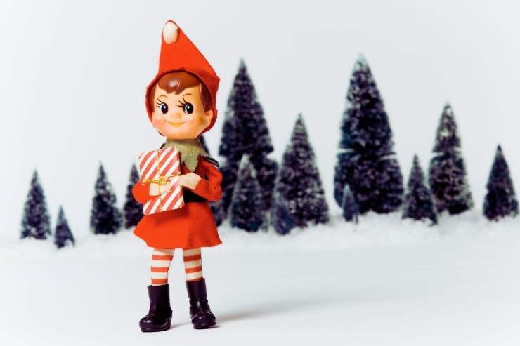 elfo in mezzo alla neve