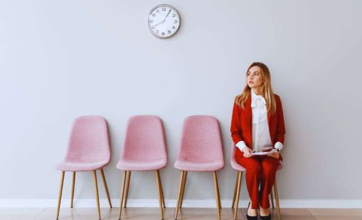 persona aspetta per colloquio