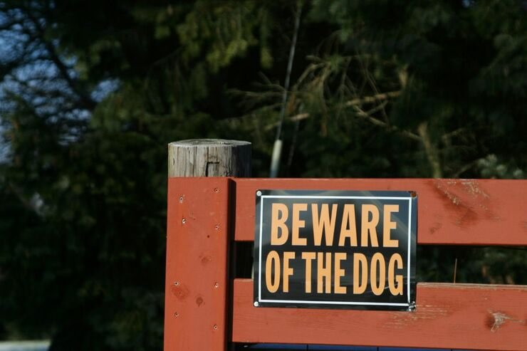 Cartello attenti al cane