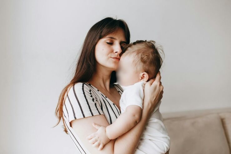 donna con bambino