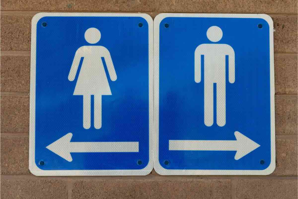 Cartello raffigurante donna e uomo
