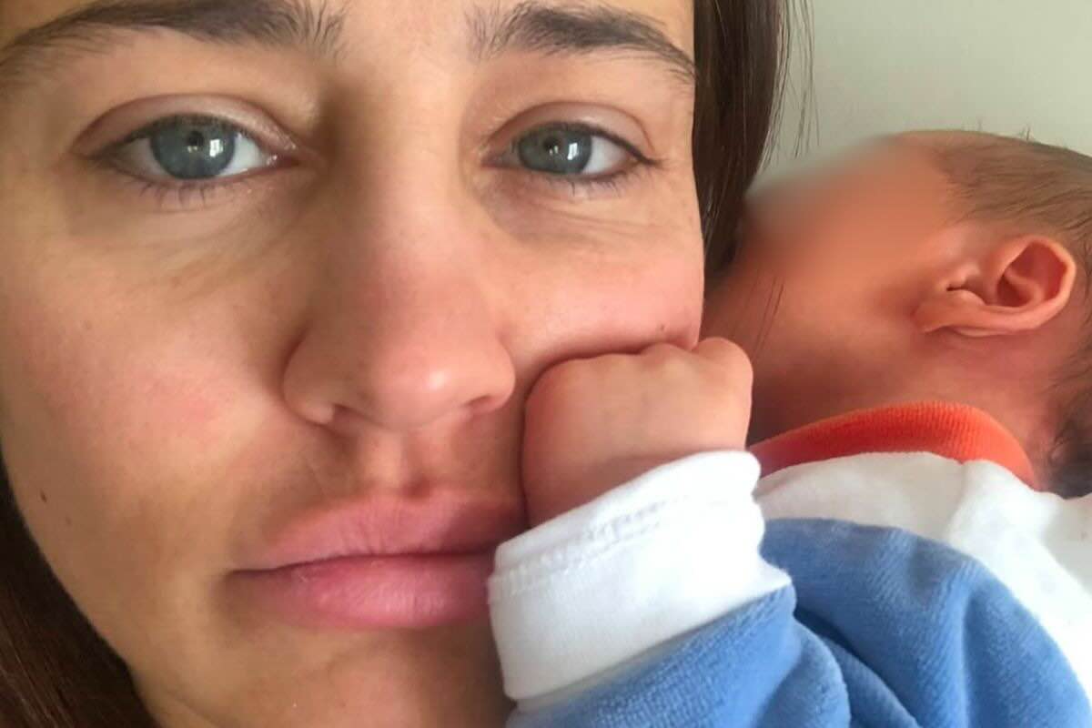 Ilenia Lazzarin e figlio