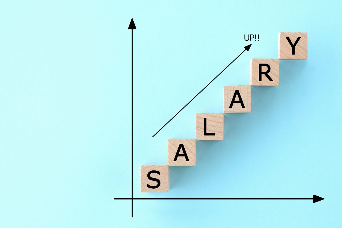 grafico salario che aumenta 