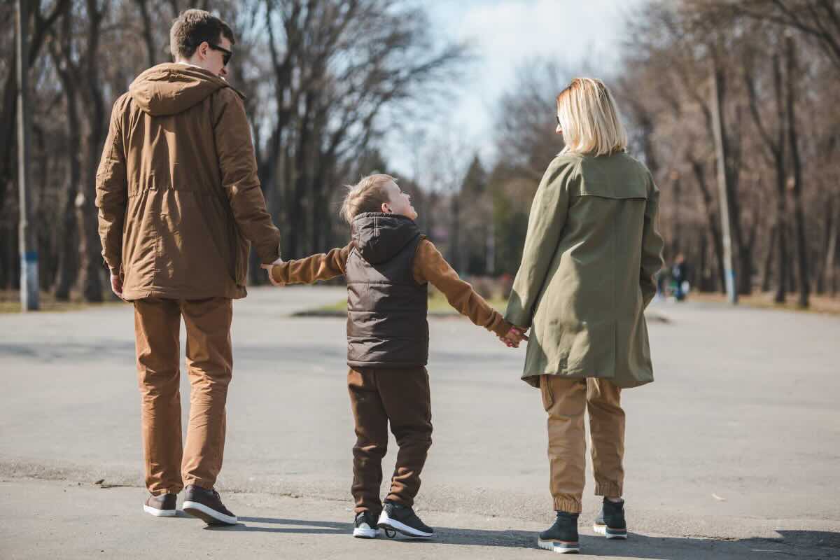 papà, figlio, mamma