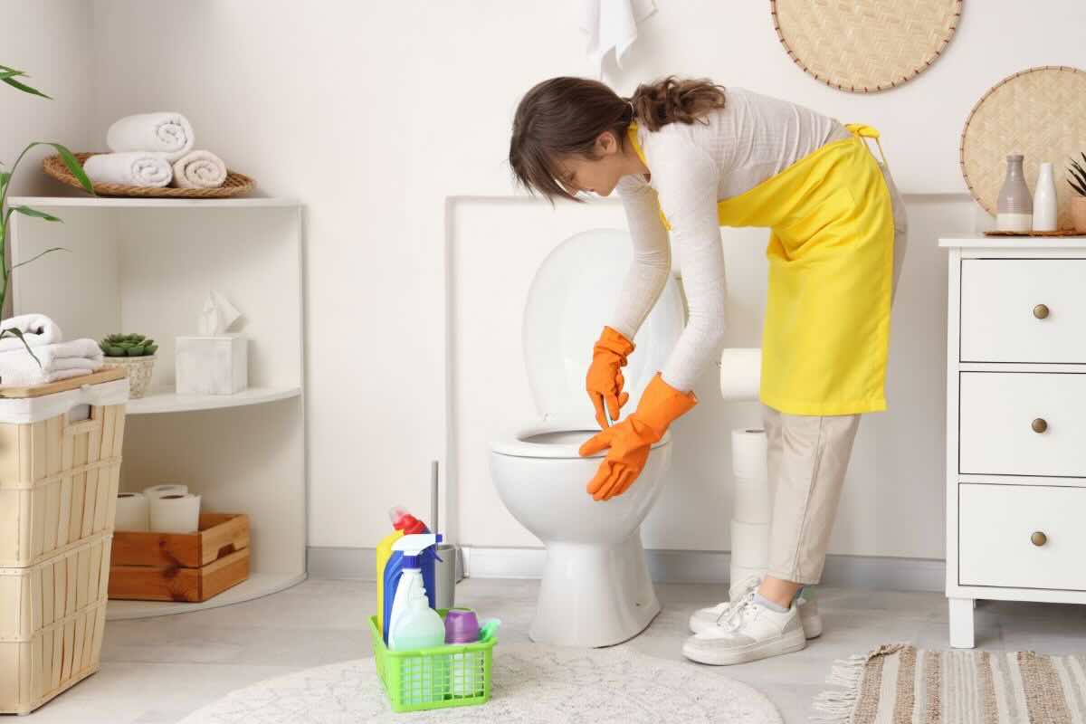Pulire dentro la tazza del WC